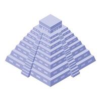 Isometric mayan pyramid representing ancient mesoamerican civilization vector
