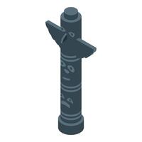 Traditional totem pole representing native american culture and history vector
