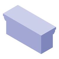 Light purple rectangular container with lids representing storage or shipping vector