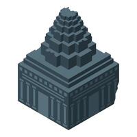 Isometric mayan pyramid representing ancient civilization and culture vector