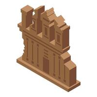 Petra treasury building representing jordan tourism and ancient history vector