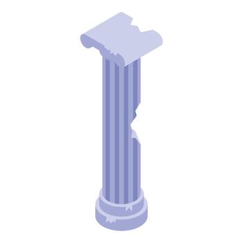 Broken antique column representing ancient history and architecture vector