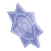 Purple sheriff star badge with location symbol is representing law enforcement vector