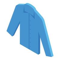 Blue long sleeved shirt folded for laundry or shopping vector