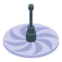 Magnetic stirrer mixing solution in laboratory experiment vector