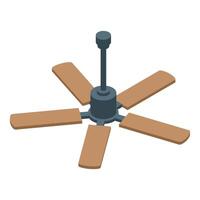A ceiling fan with four blades on a white background vector