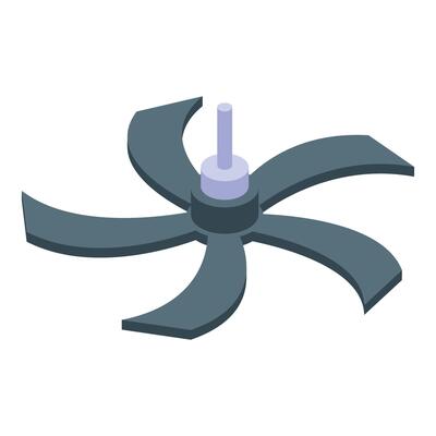 Cooling fan blades rotating, generating airflow for efficient heat dissipation