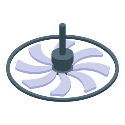 Modern turbine rotating and generating clean energy with innovative technology