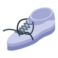 Light casual shoe with laces tied in a bow vector