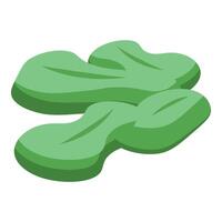 Green algae floating on water surface, isometric illustration vector