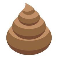 Swirling excrement, a 3d representation of poop vector