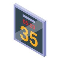 Digital timer showing time and score isometric view vector