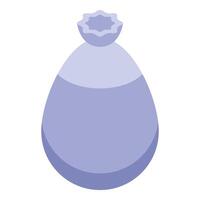Purple sack holding precious contents symbolizing wealth and prosperity vector