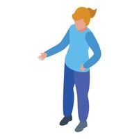 Young woman gesturing while explaining something important vector