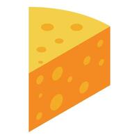Piece of swiss cheese with holes representing flavor and texture vector