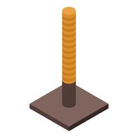 Cat scratching post providing healthy outlet for natural scratching instincts vector
