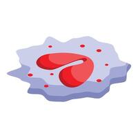 Blood drop forming heart shape on white background symbolizing love and donation vector