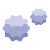Two layered lavender abstract shapes creating a modern and minimalist design vector