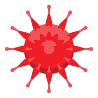 Red virus cell spreading infection through multiplying microbes vector