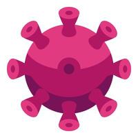 Coronavirus isometric icon representing global pandemic causing respiratory illness vector