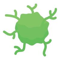 Green virus or bacteria growing and spreading tentacles vector