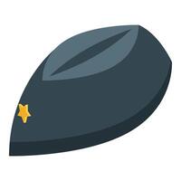 Military garrison cap representing army and soldier life vector
