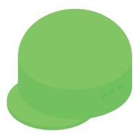 Green military patrol cap isometric view representing army uniform vector