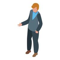 Businessman gesturing while explaining something important vector