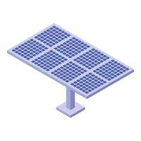 Solar panel converting sunlight into electricity, isometric view vector