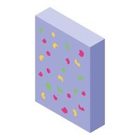 Climbing wall with colorful grips for indoor exercise and recreation vector