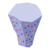 Climbing wall presents colorful holds for exciting exercise and recreation vector