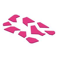 Pink geometric shapes creating dynamic visual design vector