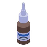 Isometric nasal spray for quick relief from nasal congestion vector