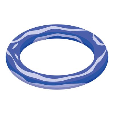 Blue marble ring isolated on white background