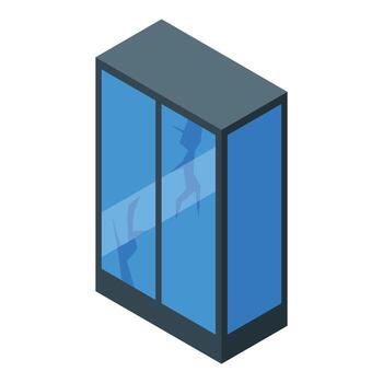 Broken glass displaying cracks and damage in isometric view vector