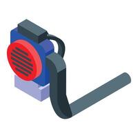 Industrial blower generating airflow for ventilation and cooling systems vector