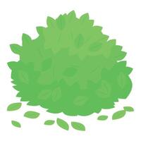 Green bush with falling leaves creating a natural landscape vector