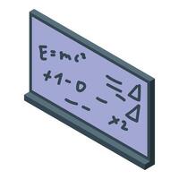 School chalkboard showing mathematical formulas and equations for education vector