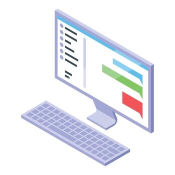 computadora demostración Gantt gráfico representando proyecto administración ocupaciones vector