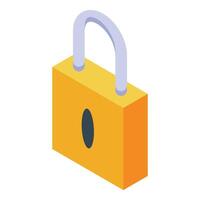 Closed padlock ensuring security, privacy, and data protection vector