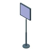 Interactive kiosk showing blank screen displaying information in public place vector