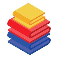 Stack of colorful folded towels symbolizing comfort and relaxation vector