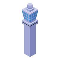 An illustration of a tower with a blue top vector