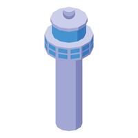 A blue tower with a blue roof on top vector