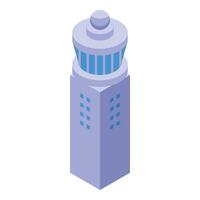 A tower with a blue dome on top vector