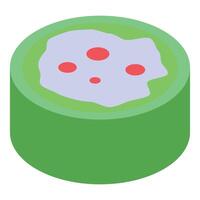 Round green bacteria showing nucleus and cytoplasm vector