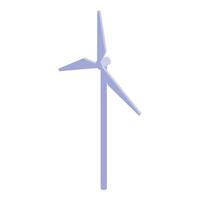 Wind turbine generating clean energy, isometric view of sustainable power vector