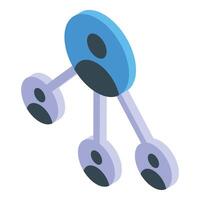 Manager leading a team of professionals, building a strong and successful business network vector