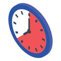 Modern clock showing time passing isometric icon vector