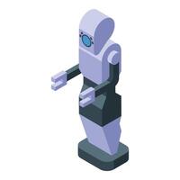 Modern robot showing futuristic artificial intelligence technology vector